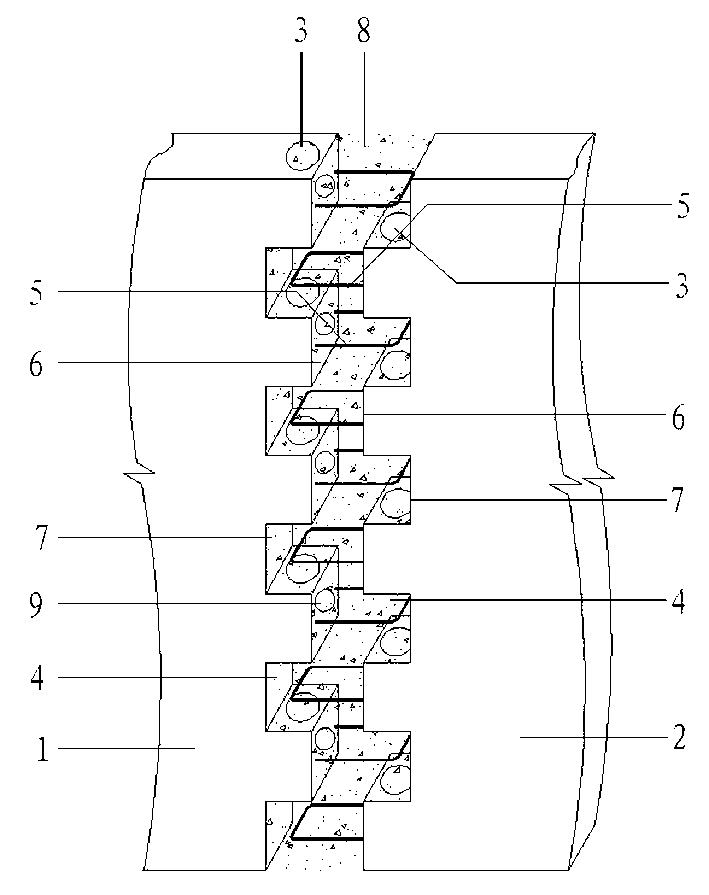 Connecting structure of prefabricated concrete wall body