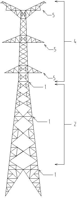 Wind resistance and reinforcement transformation method of high-voltage and superhigh-voltage power transmission line iron tower