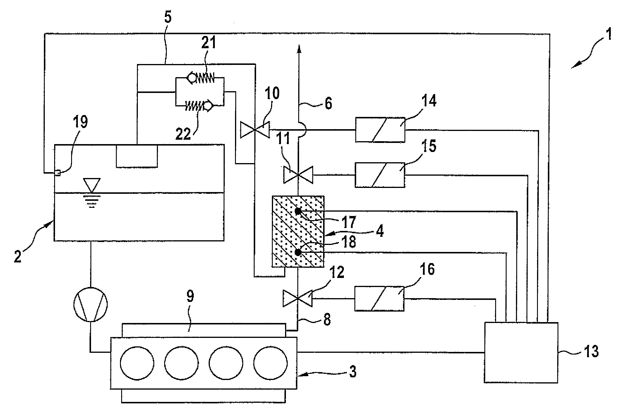 Device for ventilating a fuel tank