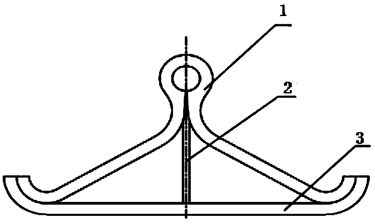 Quick loading and unloading umbrella-shaped hook for ton bags