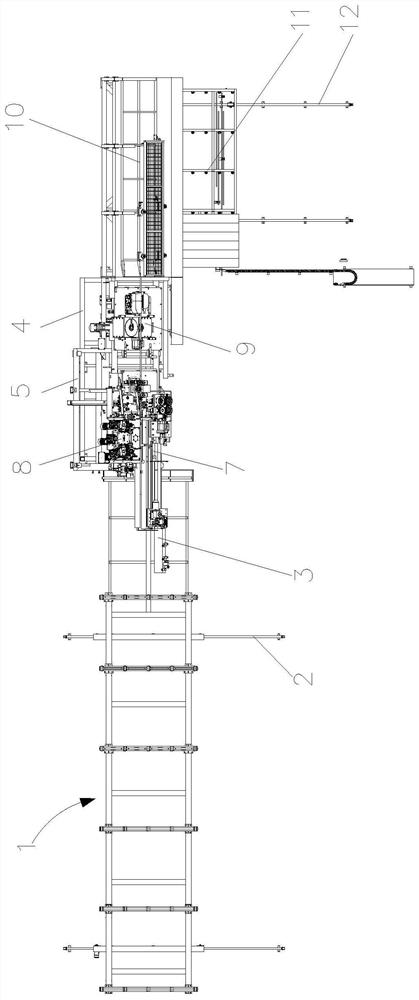 An integrated equipment for processing round steel bars and straight screw bars