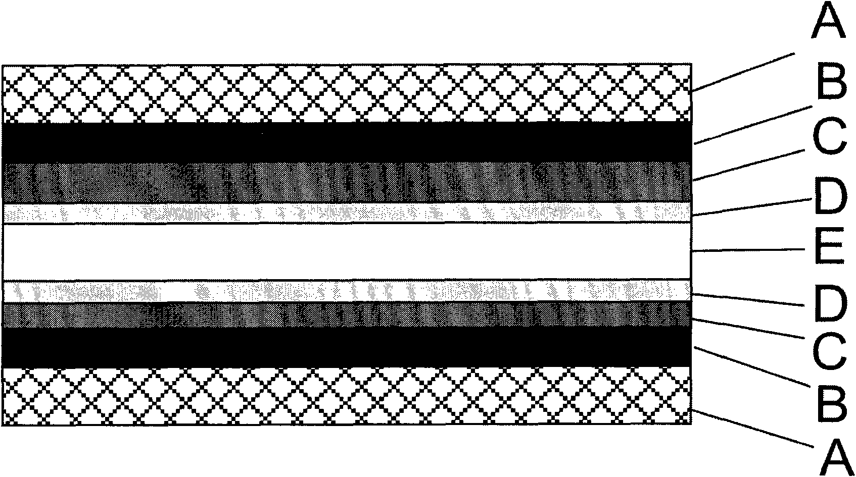 Membrane electrode of long-life fuel cell with porous adsorption layer and preparation method thereof