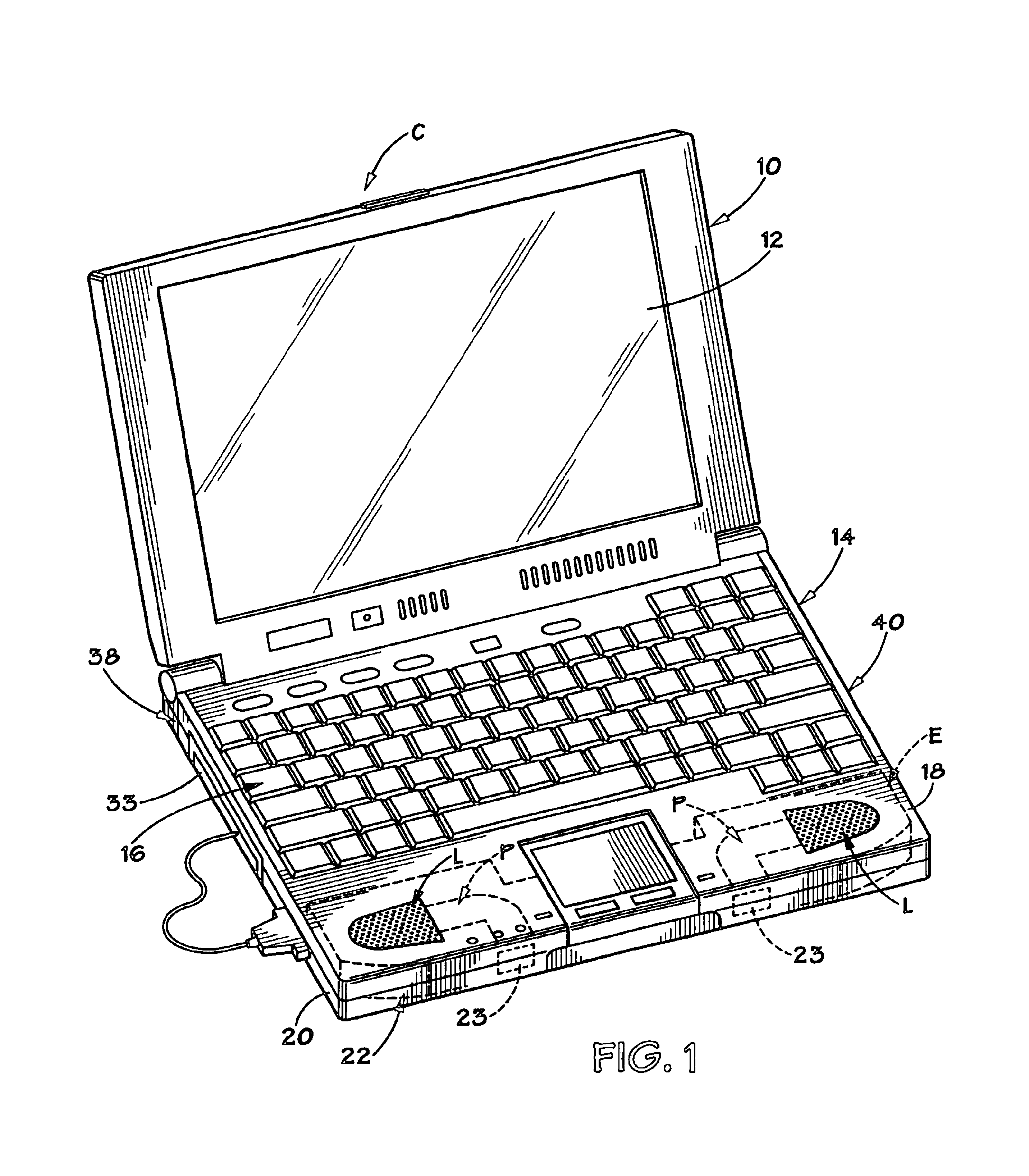 Ported speaker enclosure of a portable computer