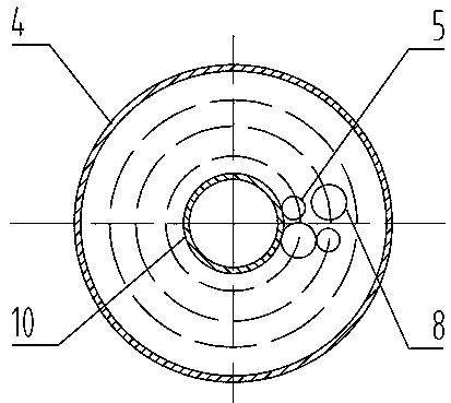 Single flow reducer tube wound heat exchanger