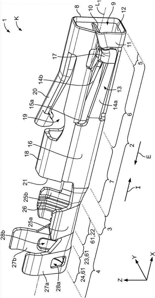 Contact element and equipping arrangement with the contact element