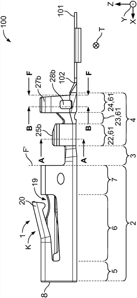 Contact element and equipping arrangement with the contact element