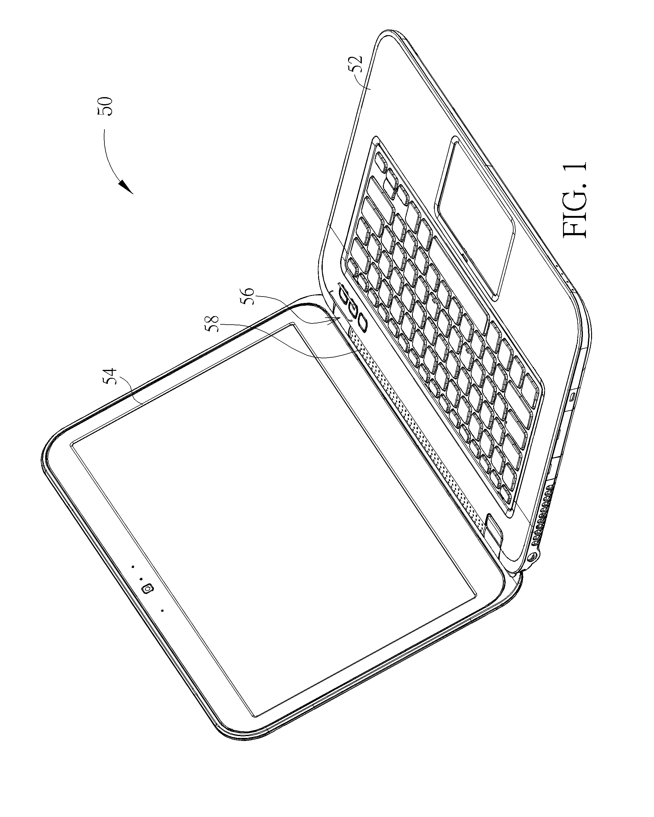 Portable electronic device with an electronic module