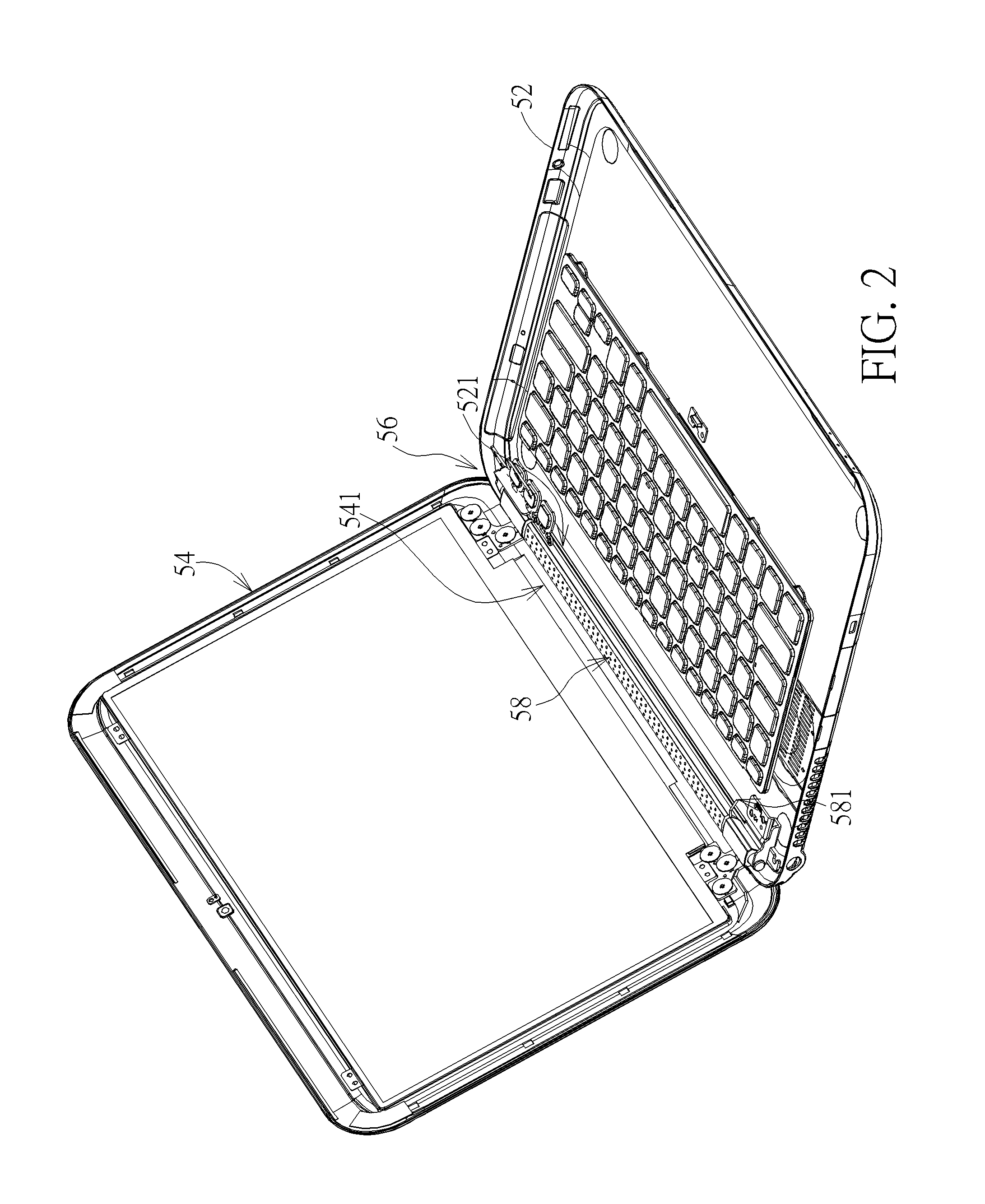 Portable electronic device with an electronic module