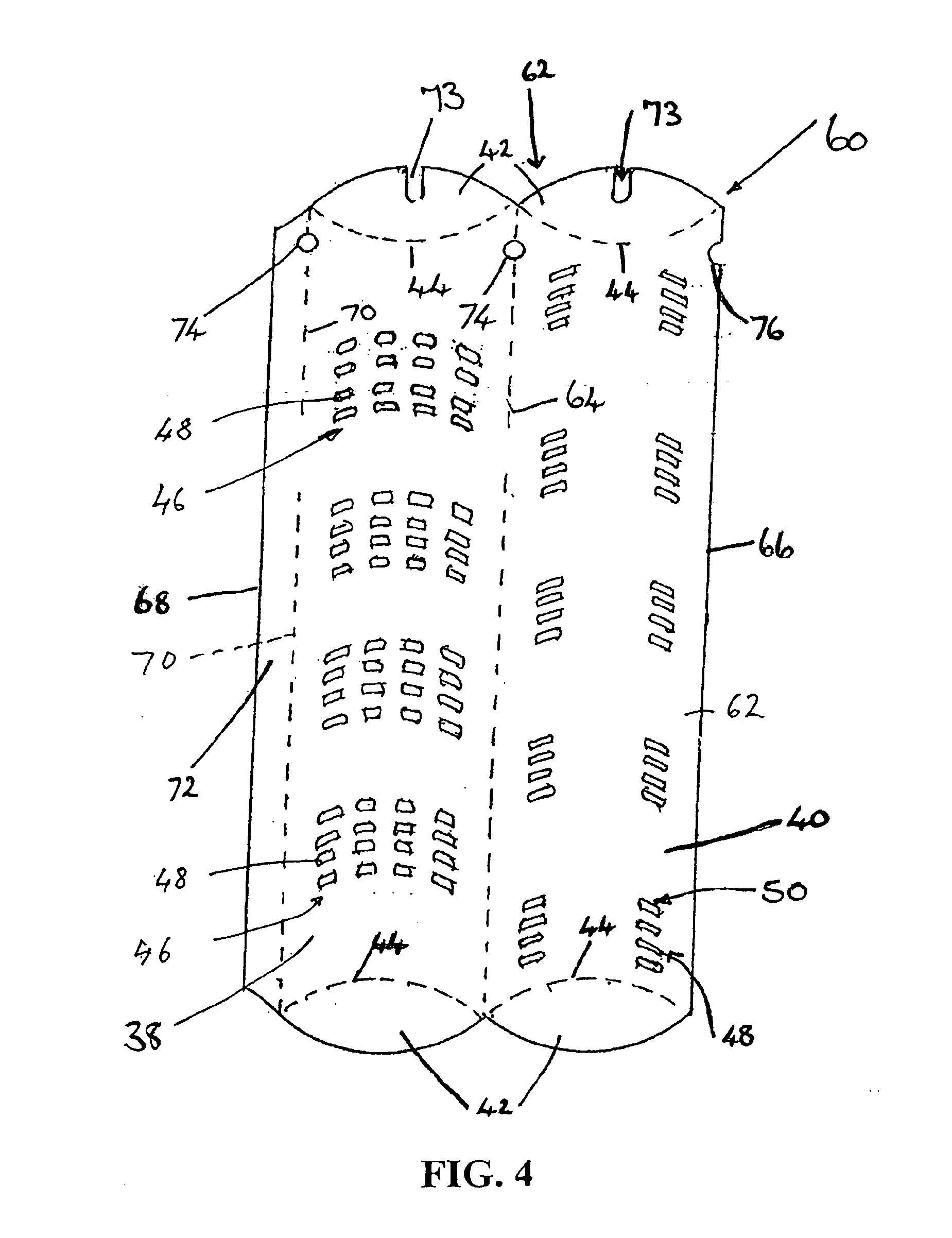 Desiccant container and blank for forming a sleeve of a desiccant container