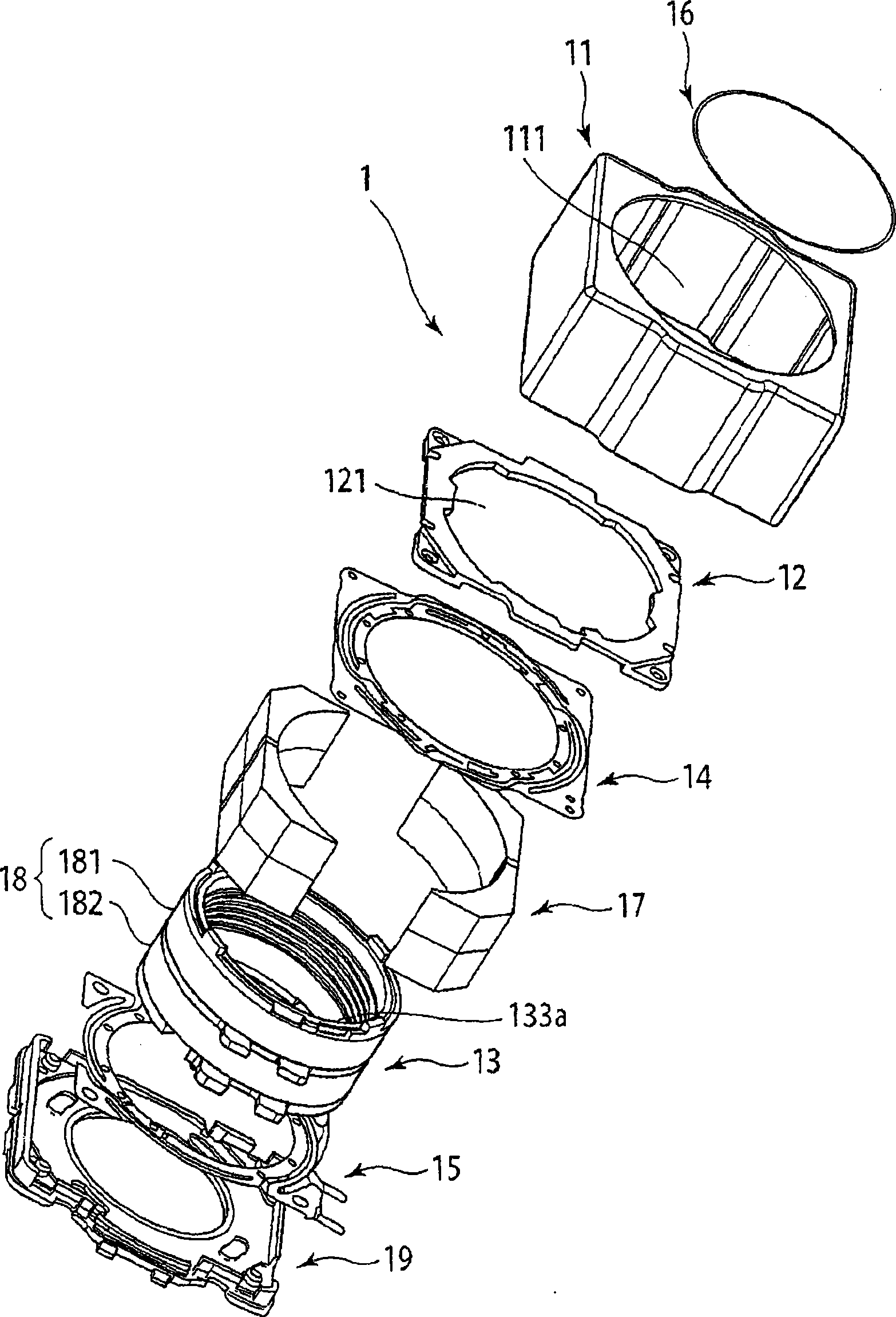 Lens drive device and coil winding method
