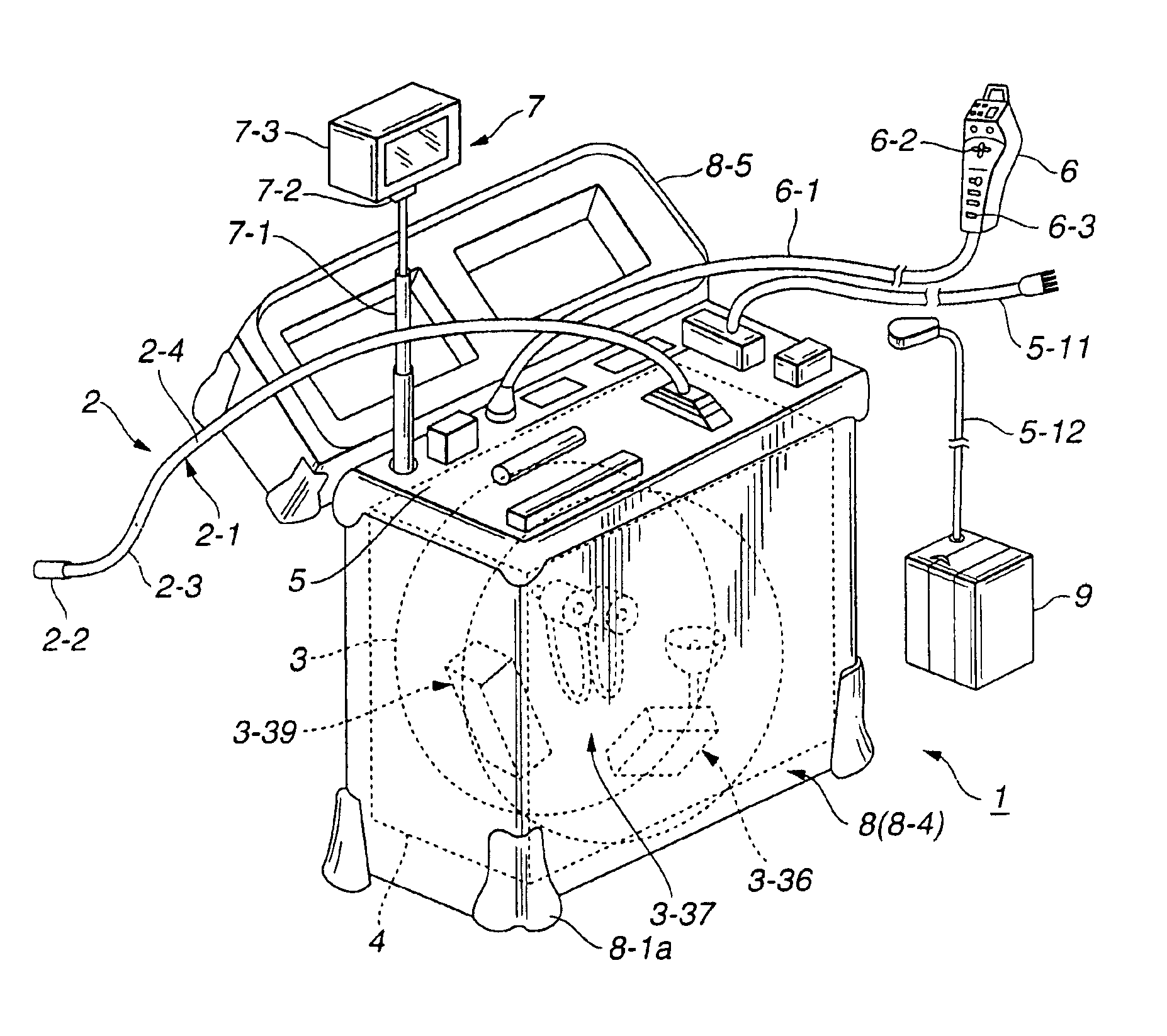 Endoscope apparatus with drum part to wind insertion part therearound
