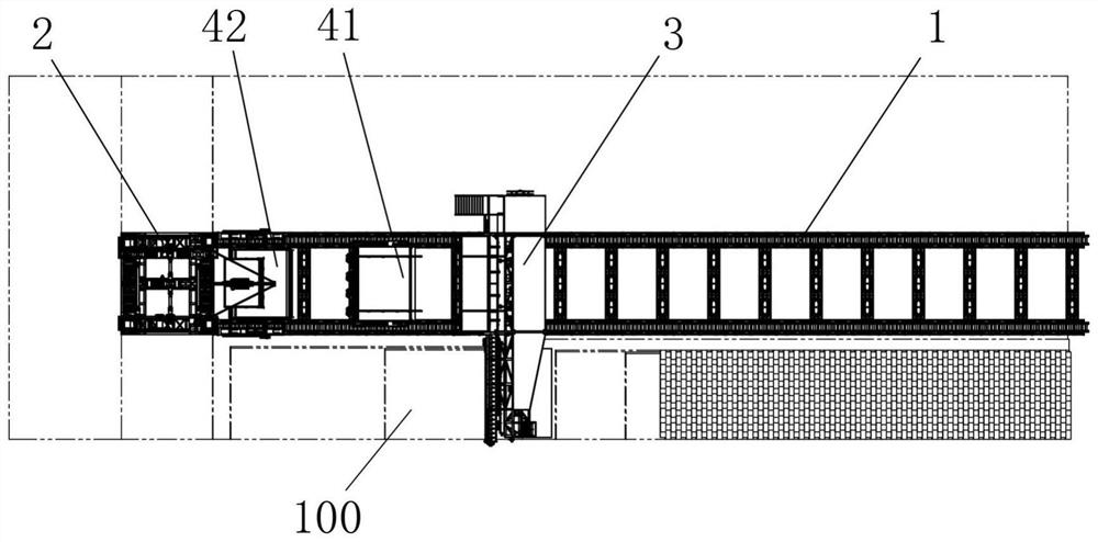 Geomembrane laying system and laying method