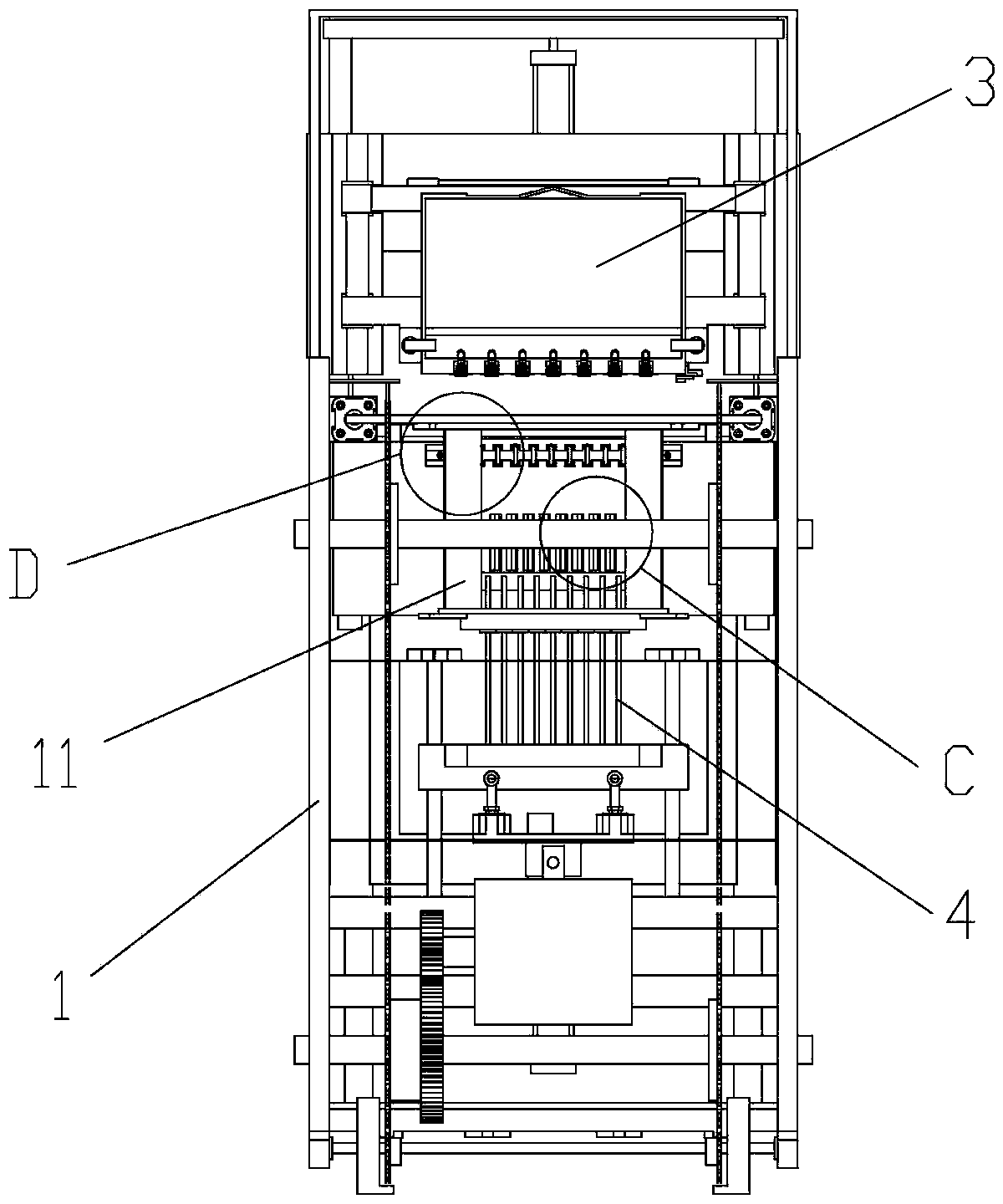 Machine for automatically varnishing chopsticks and application method of machine