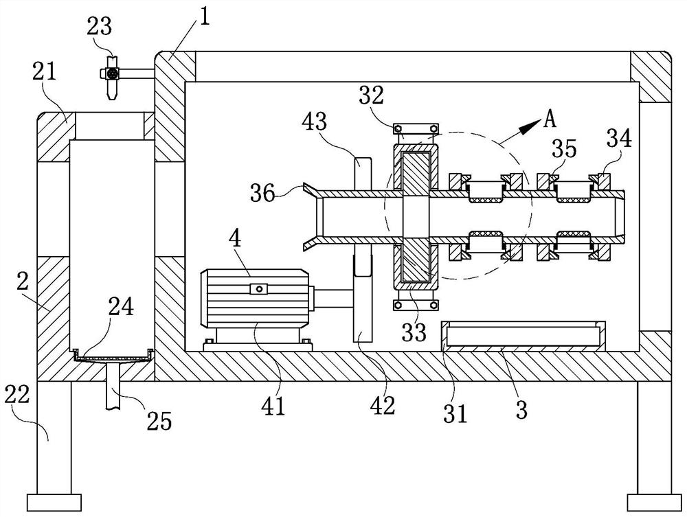 Clamping and dust removing device for power cable processing
