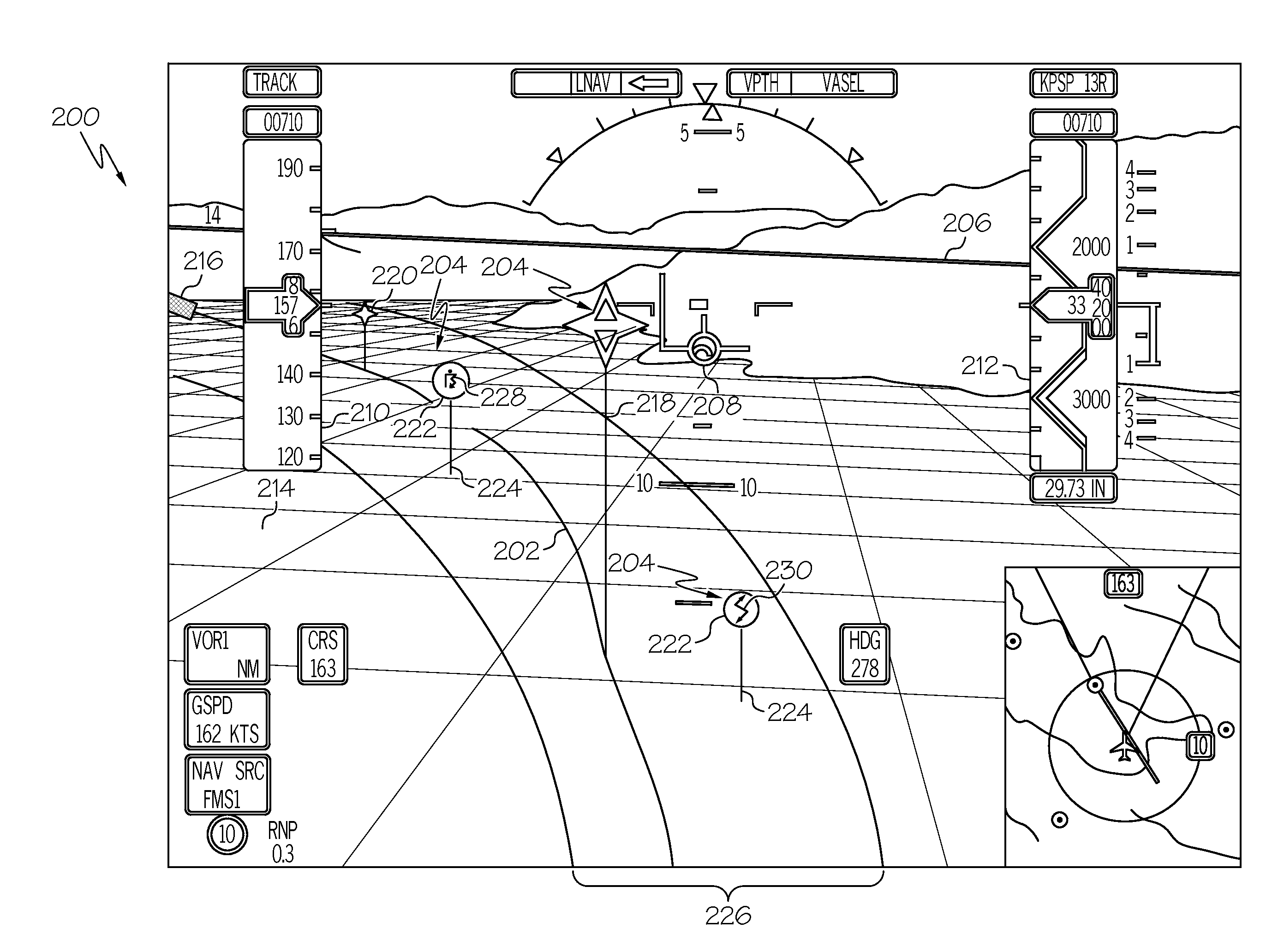 System and method for graphically displaying weather hazards in a perspective view