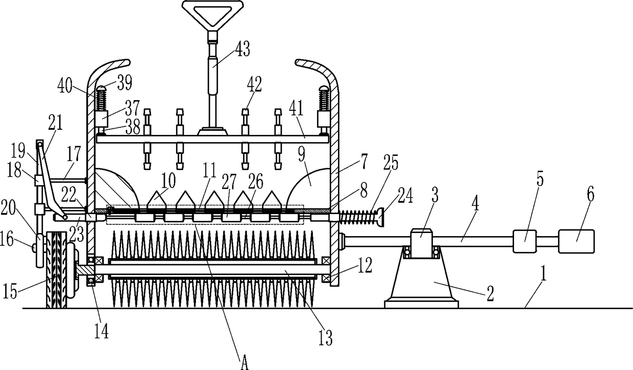 Auxiliary sand paving equipment for standing long jump