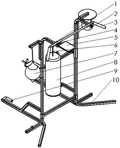 Boxing combined training frame and use instruction thereof