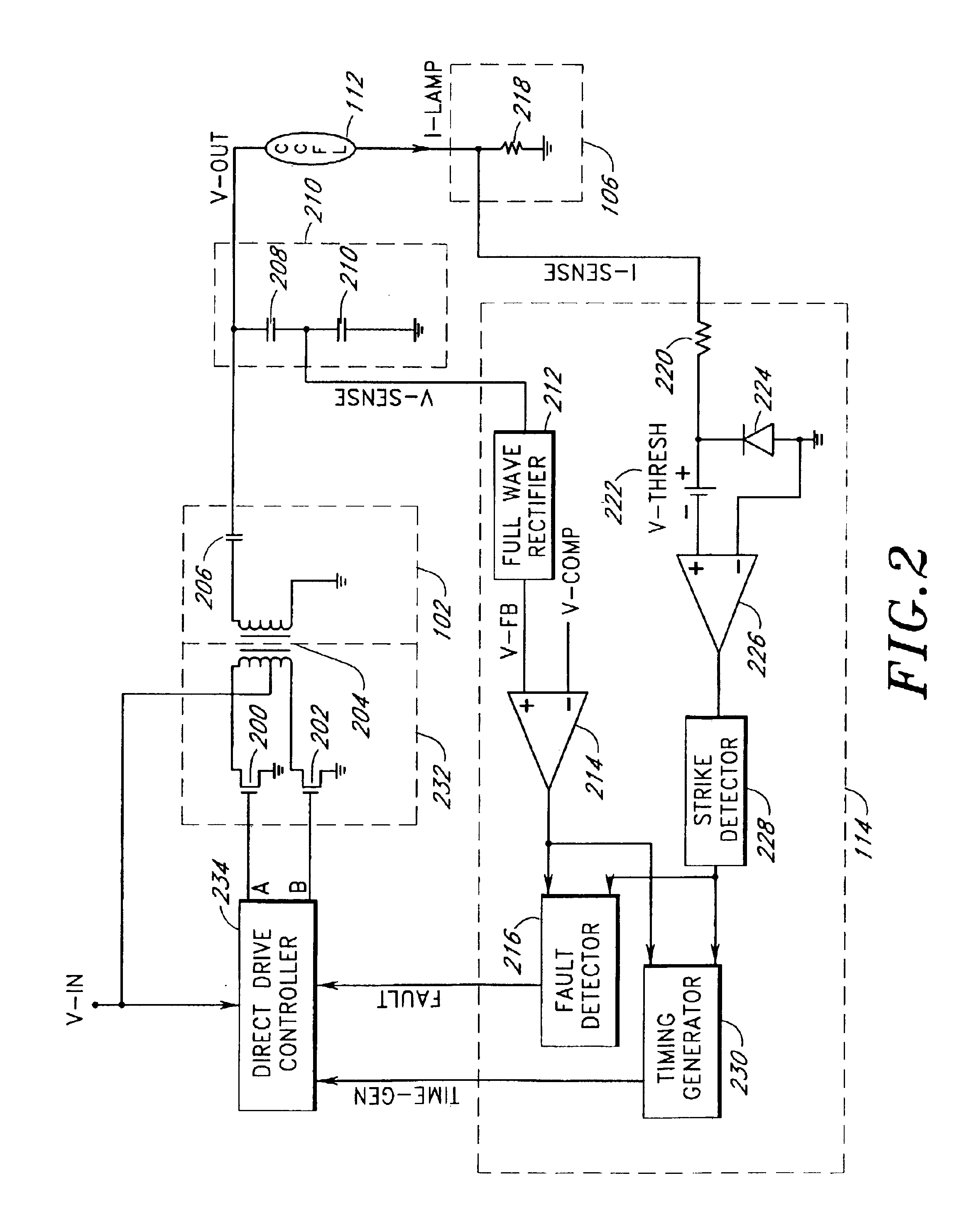 Apparatus and method for striking a fluorescent lamp