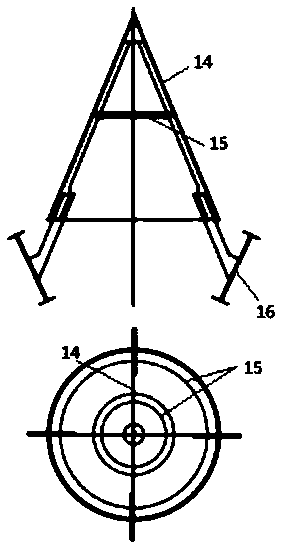 Drying tower for polyester chips