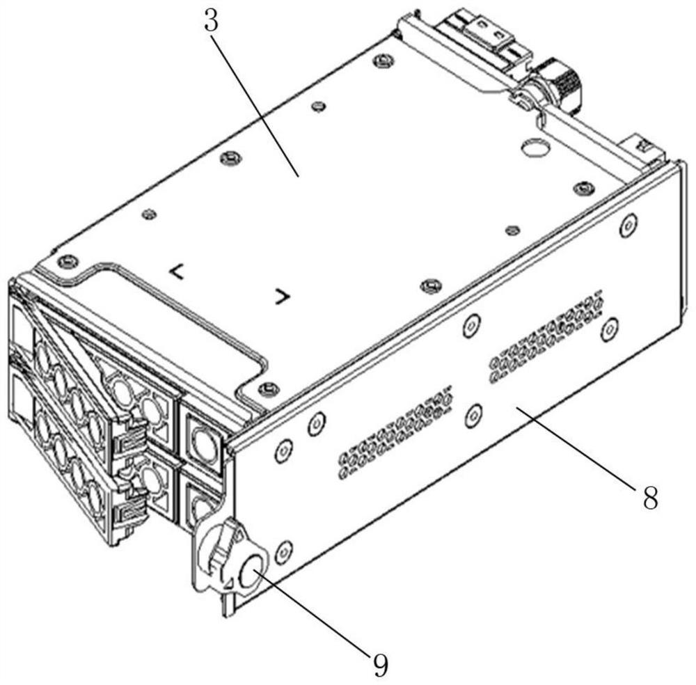 Server and rotary opening and closing type hard disk hot plug mechanism thereof