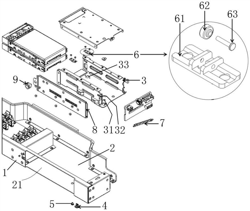 Server and rotary opening and closing type hard disk hot plug mechanism thereof