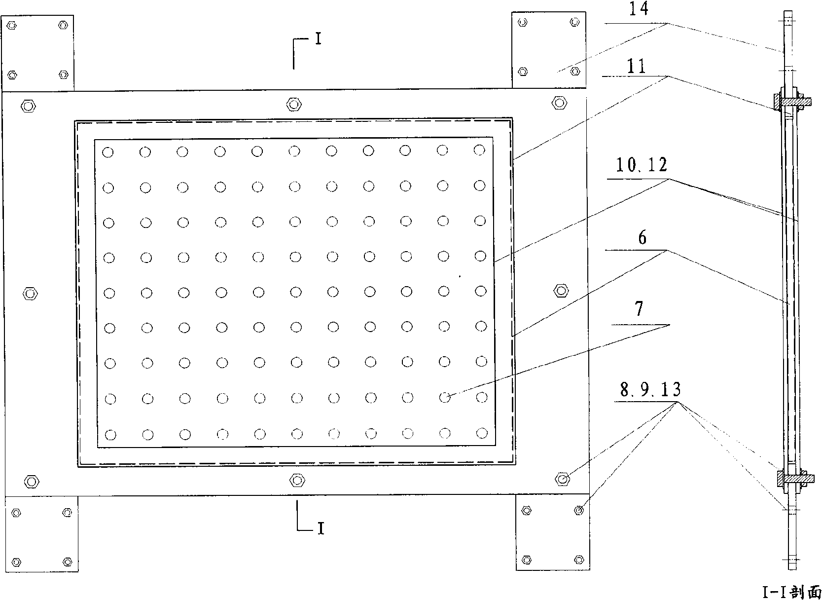 Orifice plate type rock surface roughness mechanical measuring apparatus