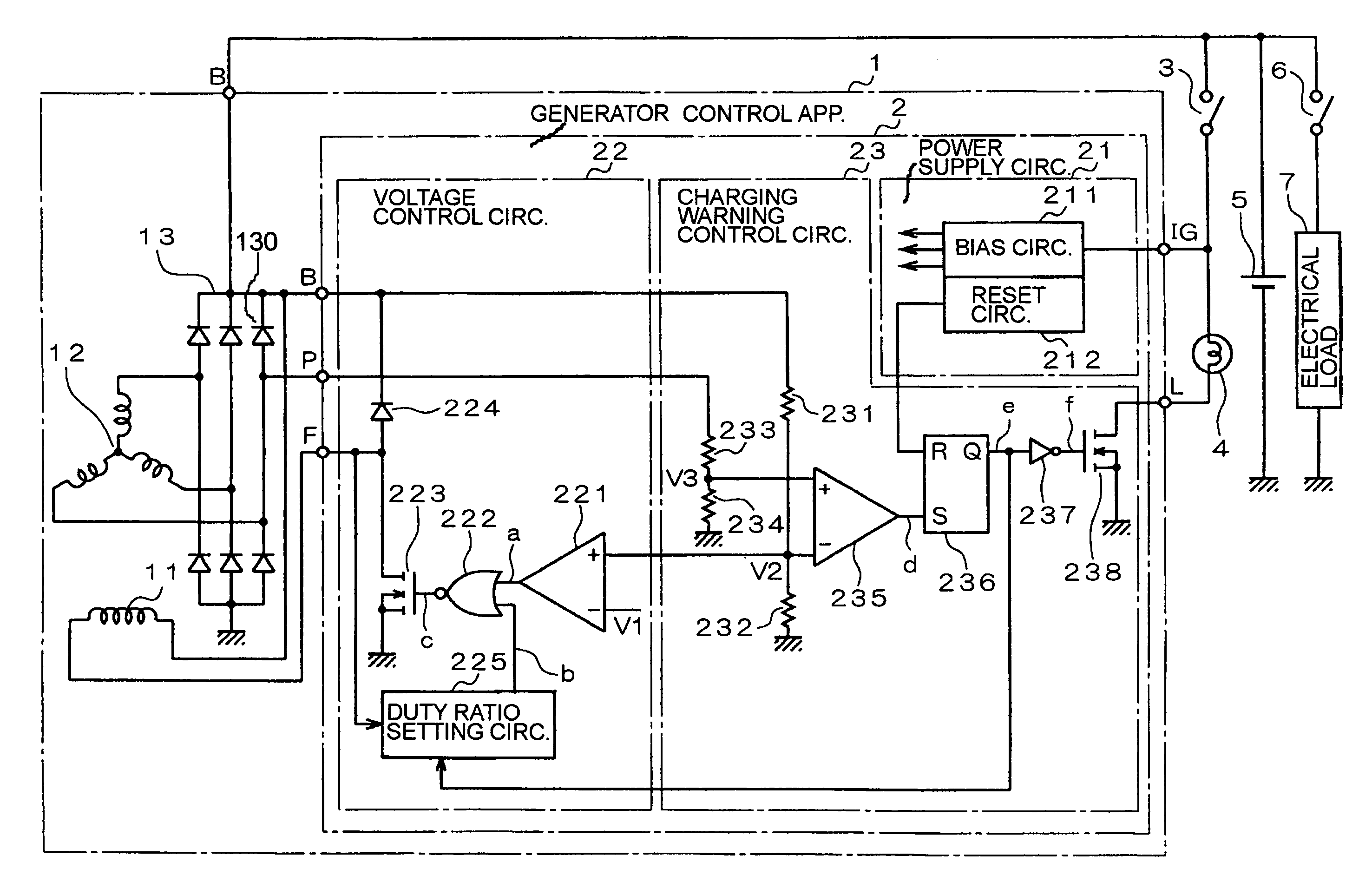 Vehicle AC generator apparatus having improved generator control apparatus