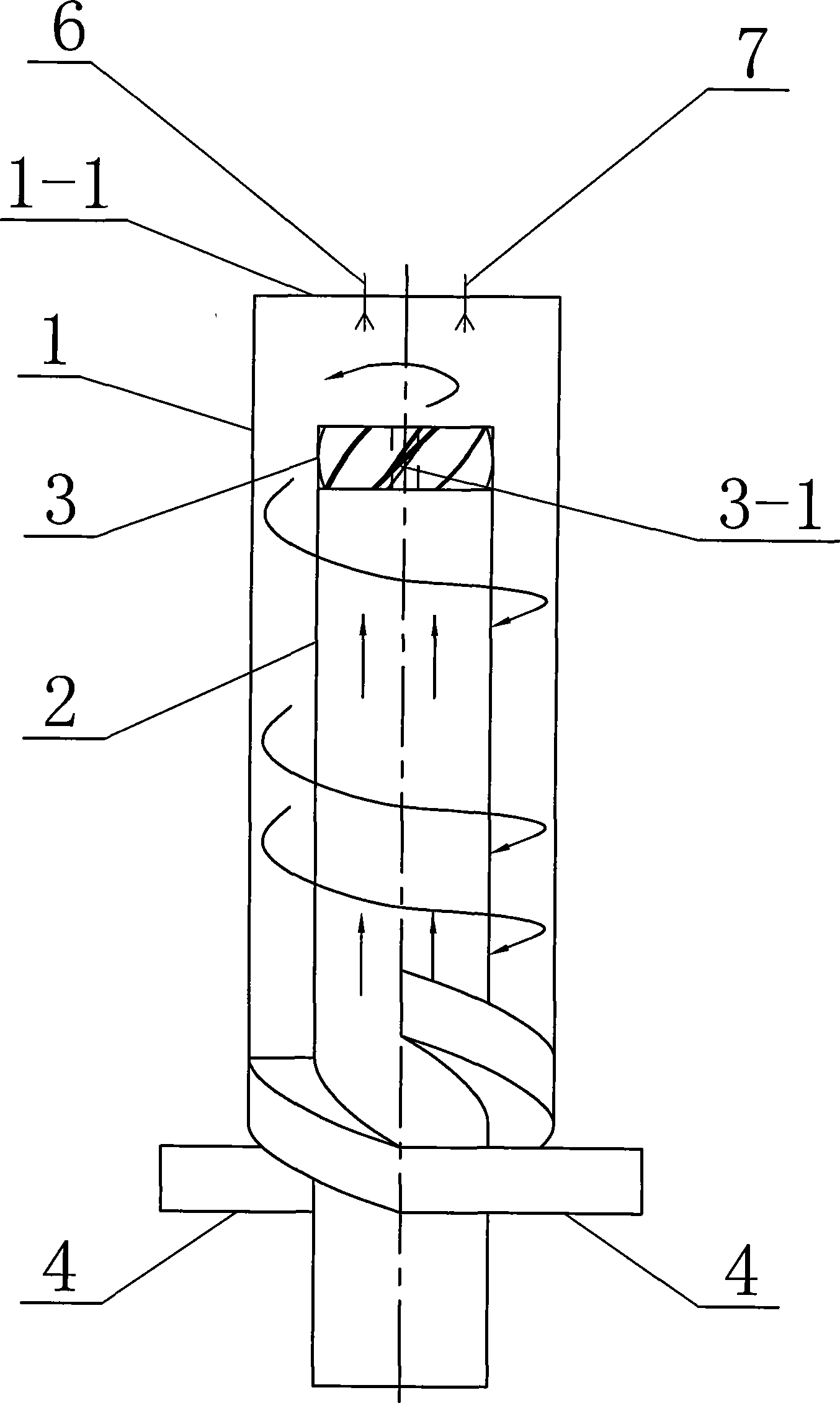 Upper straight-down rotating dry-type circulating fluidized bed desulfurization reactor