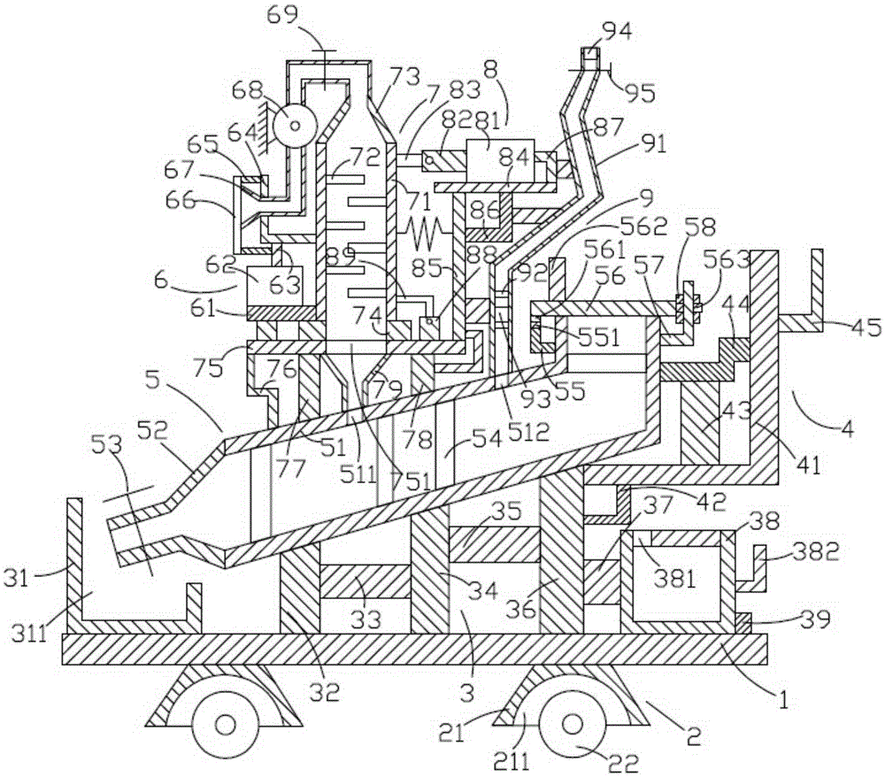 Industrial waste gas purifying device