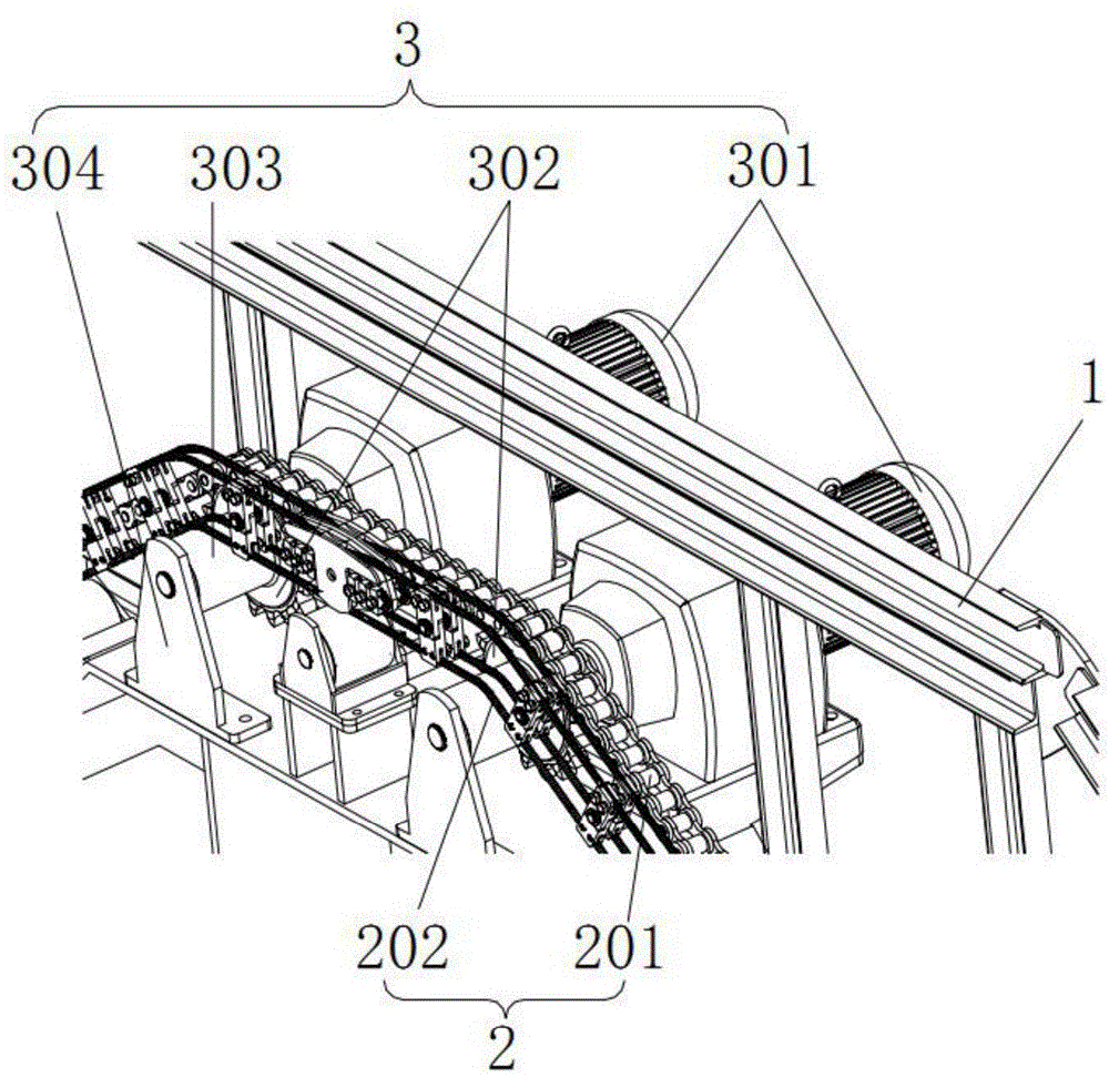 Vertical Chain Link Lifting Mechanism for Stereo Garage and Stereo Garage