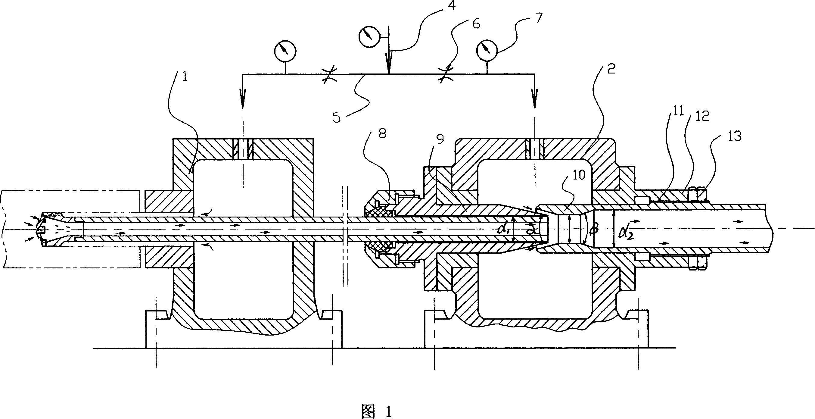 Power enlargement type apparatus for removing dust of ejecting drilling