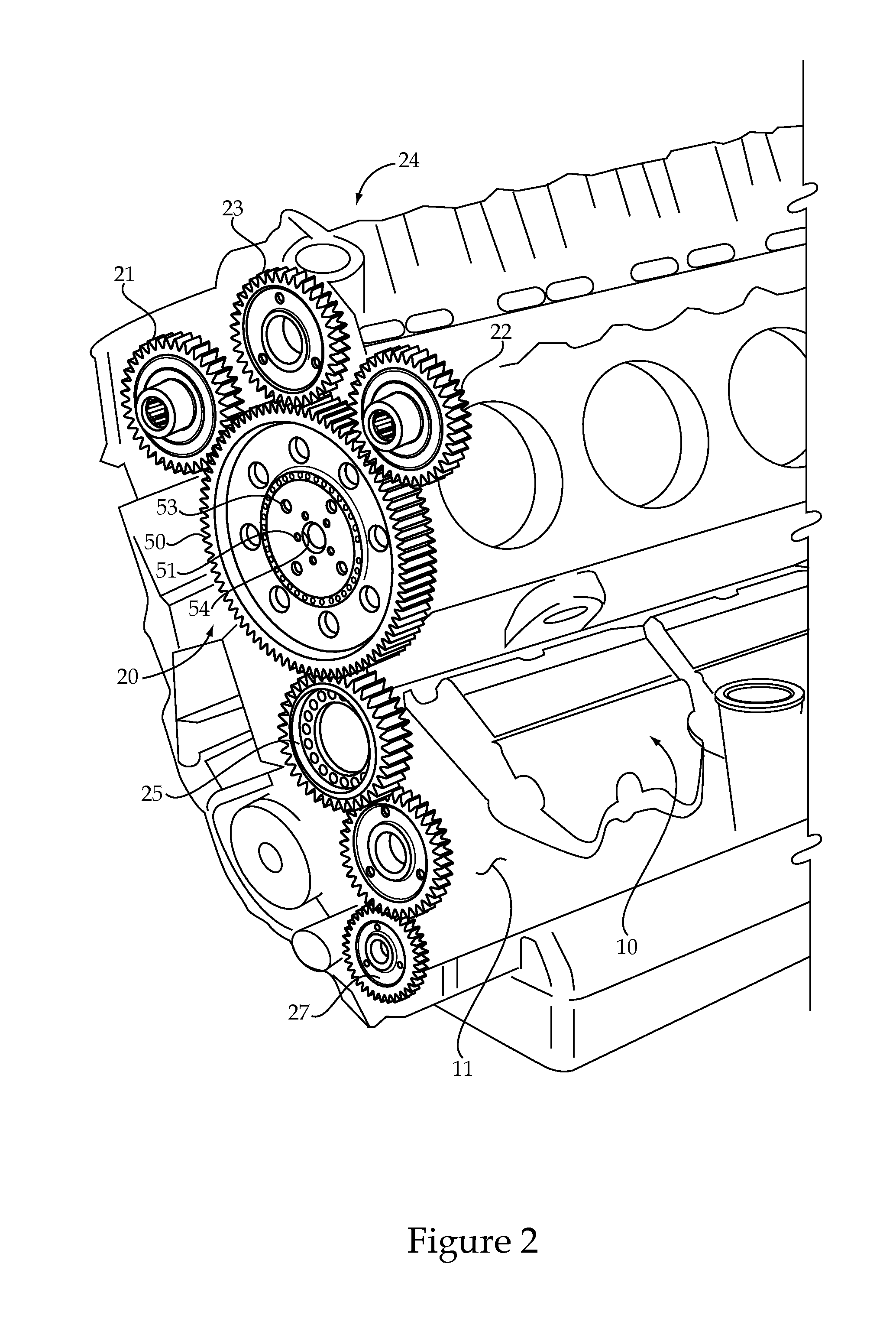 Cam Shaft/Cam Gear Assembly And Thrust Strategy For Engine Using Same