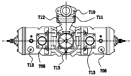 Double-cylinder two-stroke water cooled engine