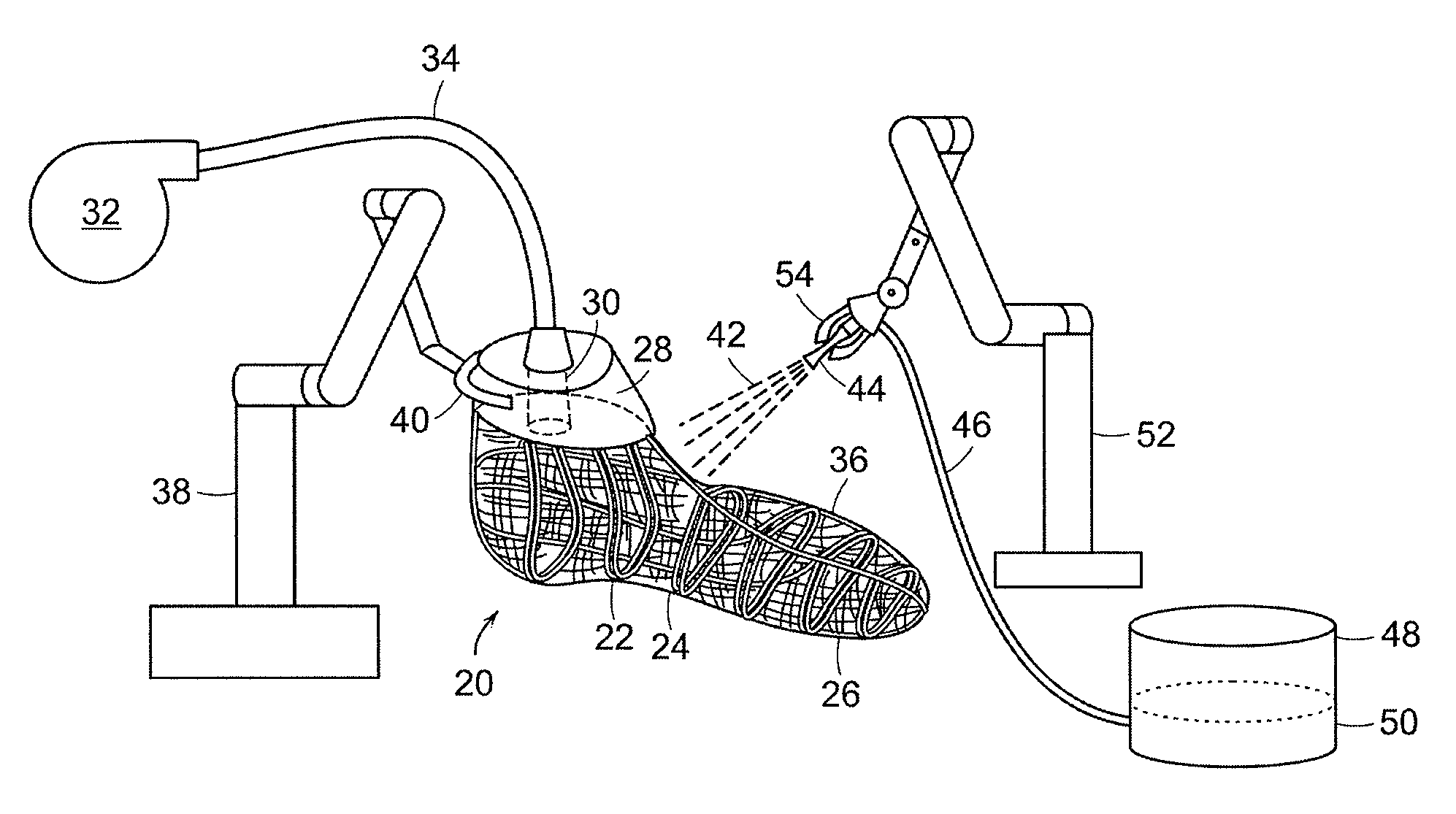 Article of Footwear of Nonwoven Material and Method of Manufacturing Same