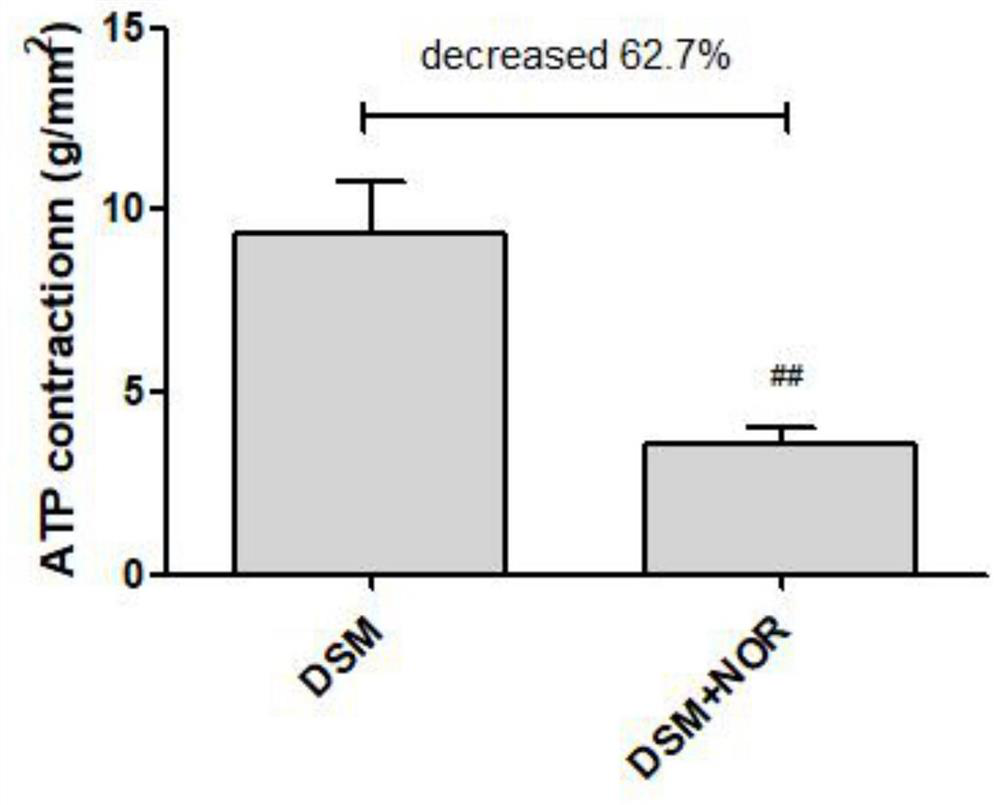 Application of desmethylisobordine in preparation of medicament for preventing and/or treating bladder smooth muscle dysfunction
