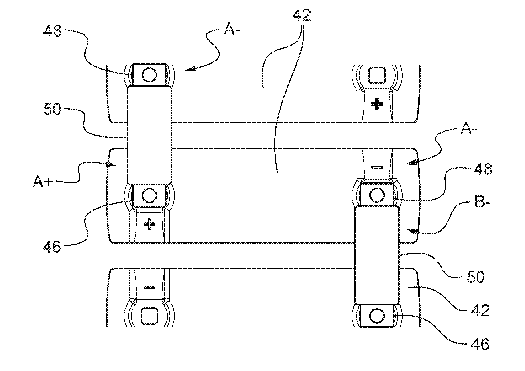 Device and method for making a battery safe