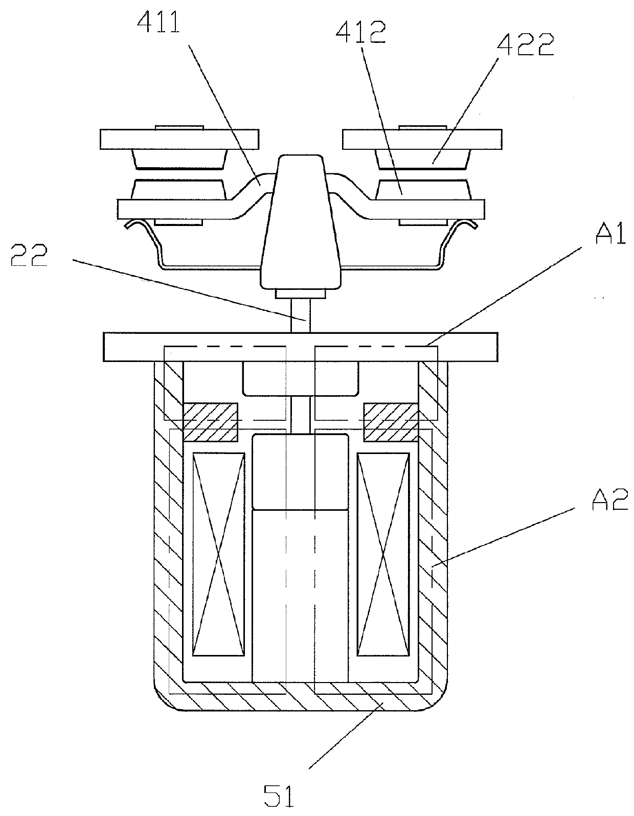 Magnetic latching relay having asymmetrical solenoid structure