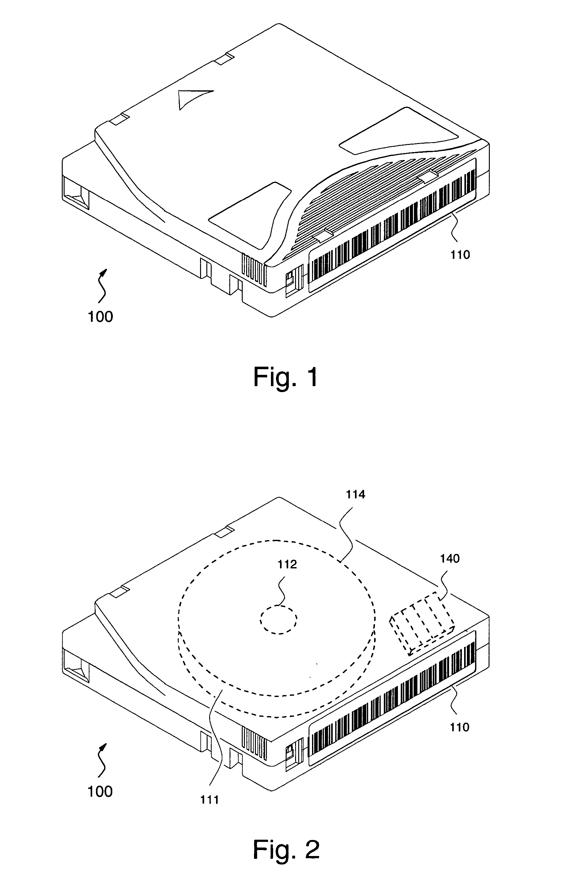 Electronically updatable labeling system for data storage