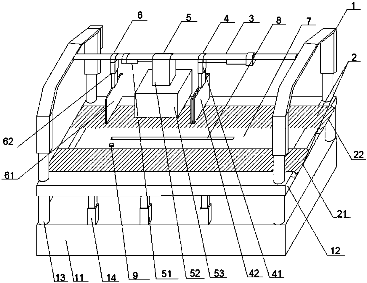 A fully automatic saddle stitching machine with automatic lifting and transporting platform