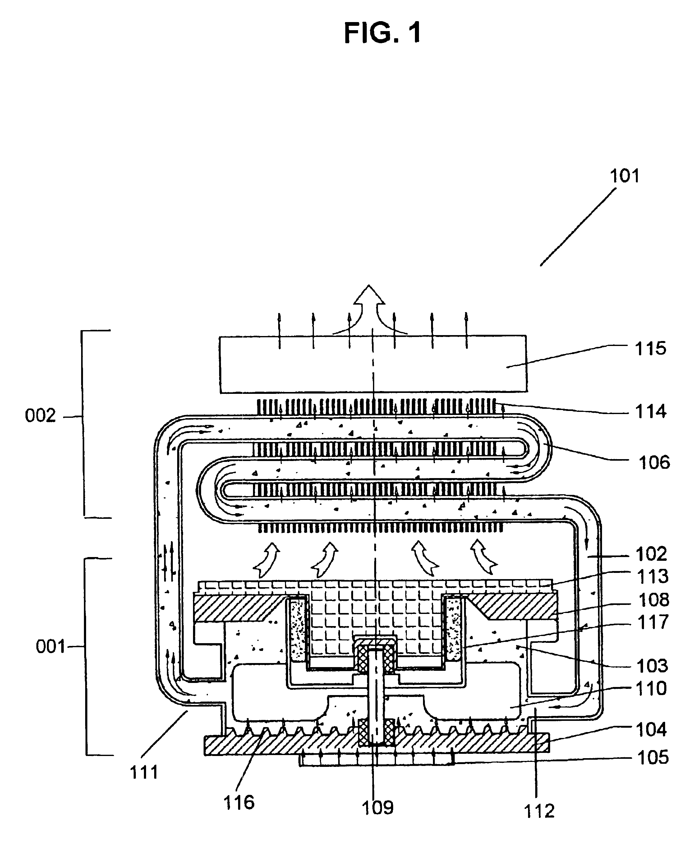 Integrated fluid cooling system for electronic components