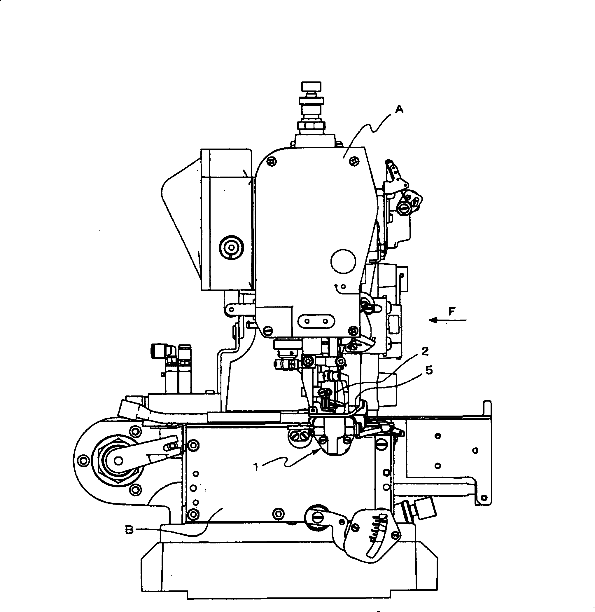 Feeding device for cylinder-shaped sewing machine