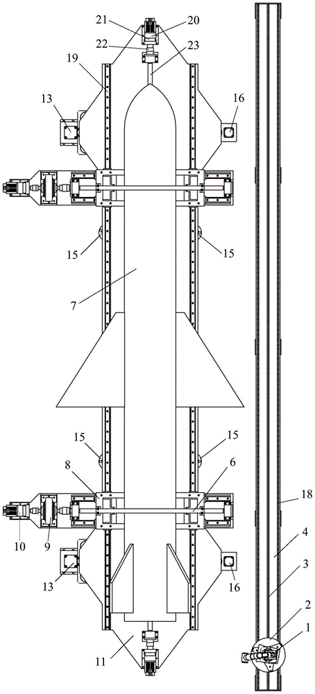 Measuring Device for Mass Center of Irregular Shape Missile