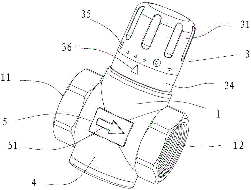 Temperature control valve for floor heating return water