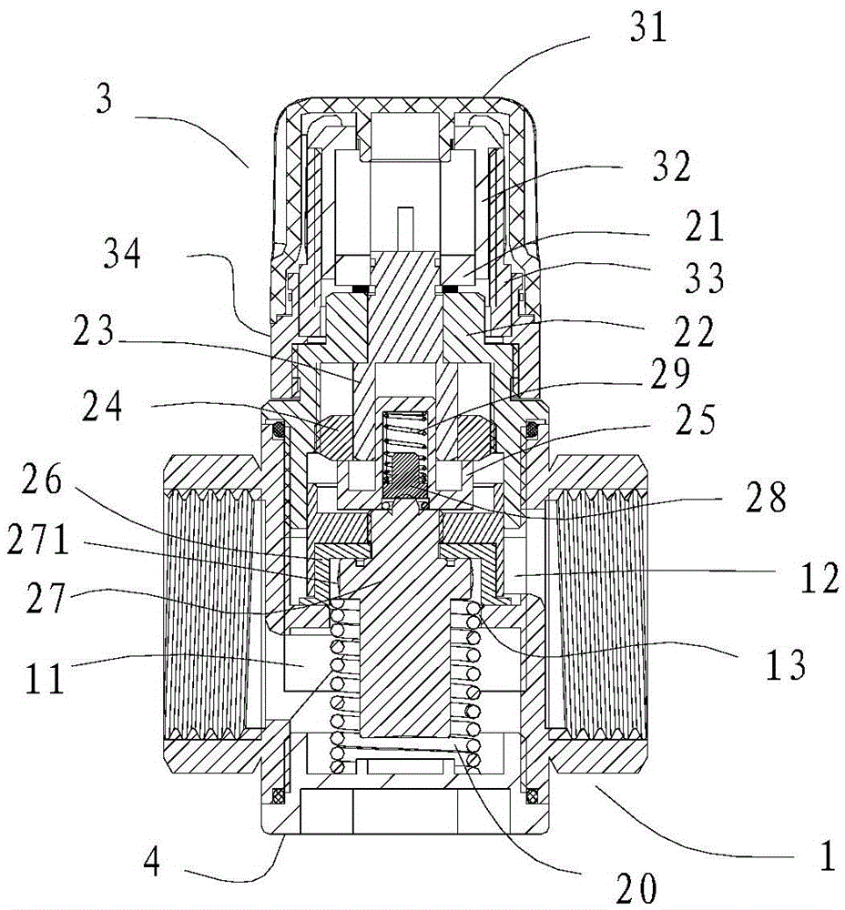 Temperature control valve for floor heating return water