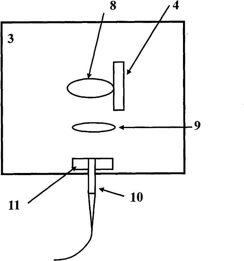 Detection time and position controllable laser induced breakdown spectroscopy detection device