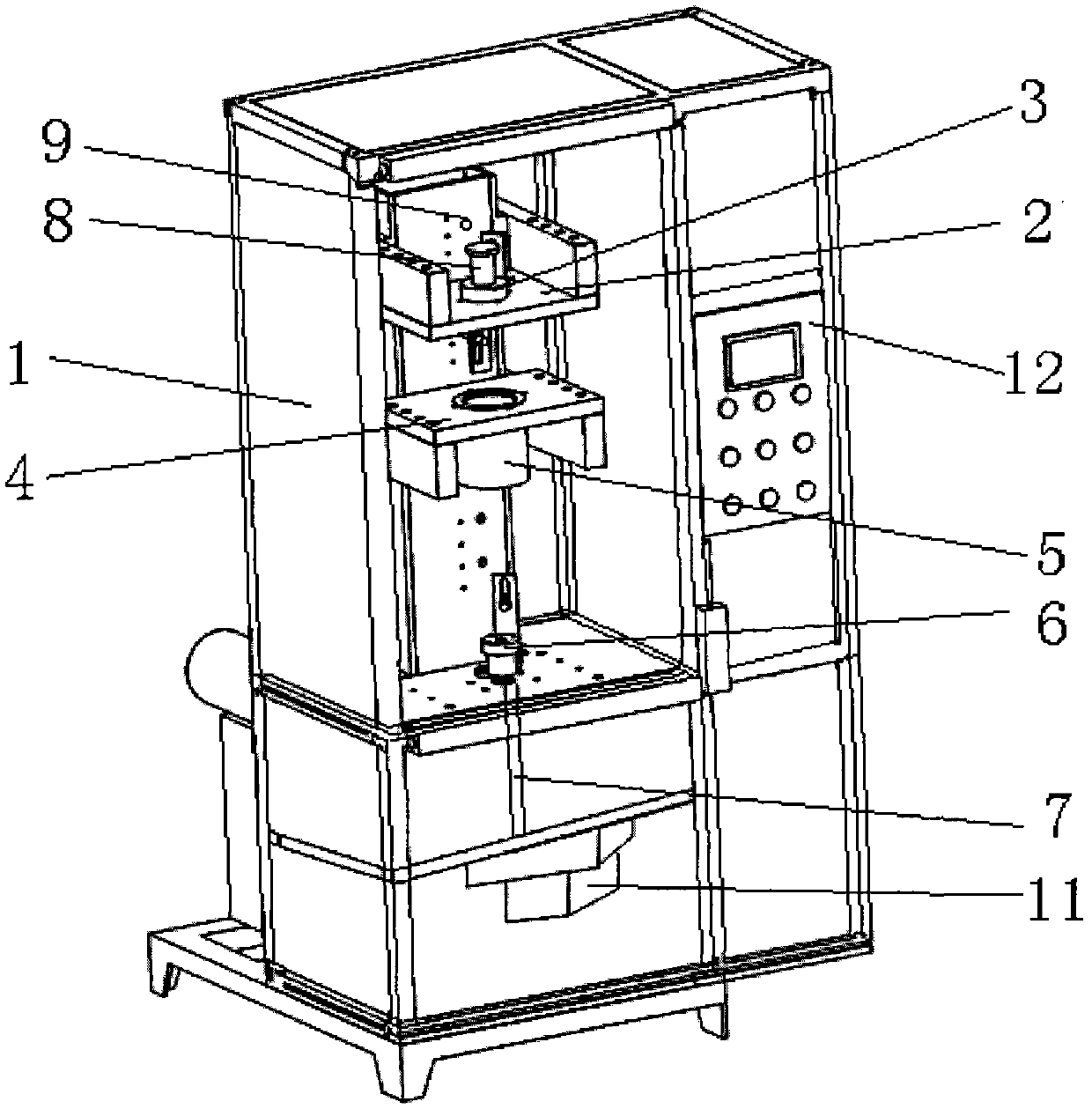 Carrier packaging process of three-way catalytic converter and carrier pressing machine