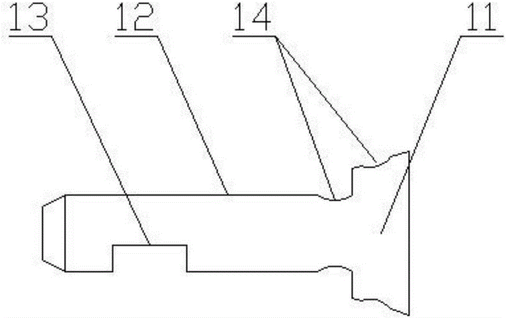 Internal flanging puncher pin