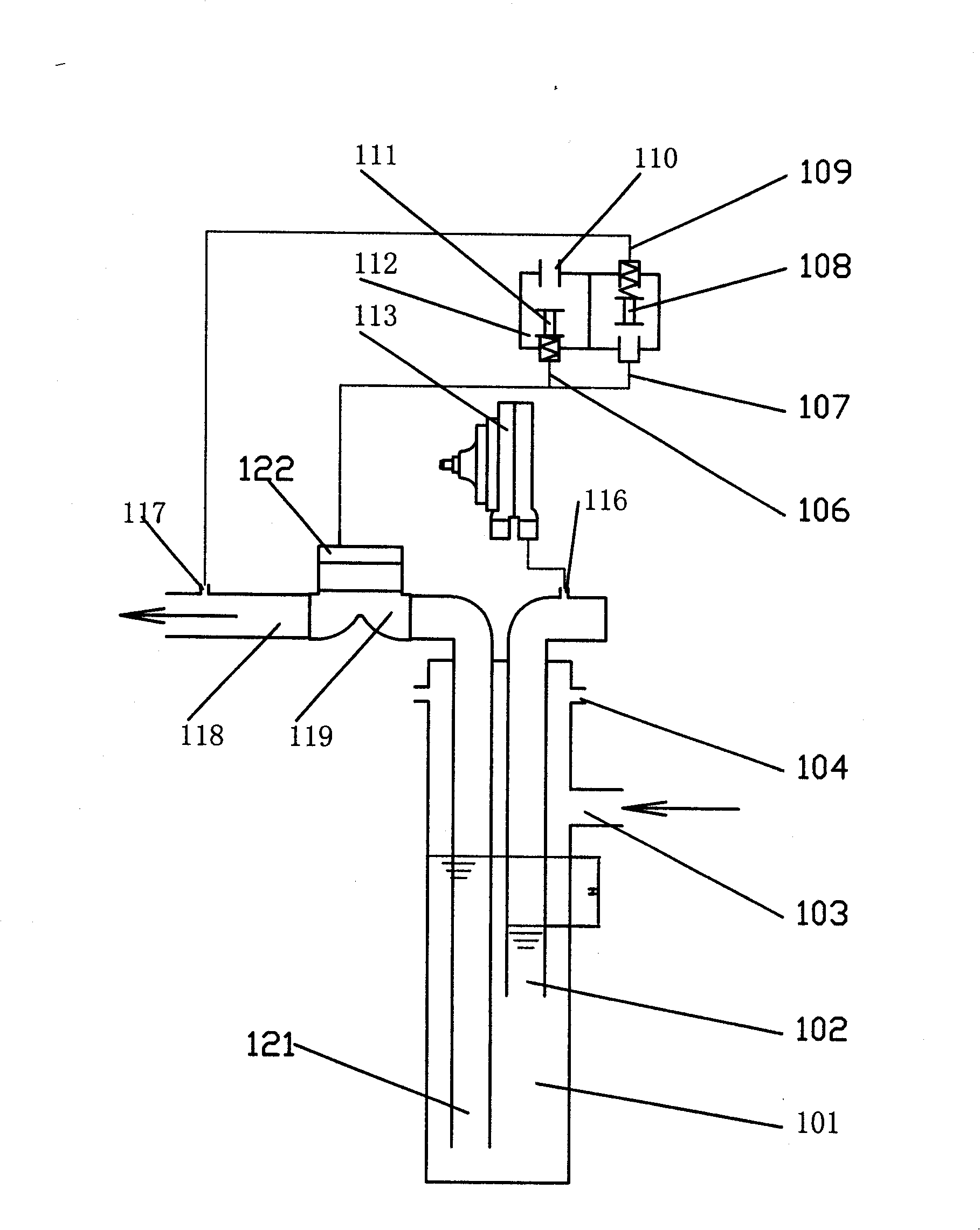 Intermediate storage tank and sewage source separation system based on negative pressure