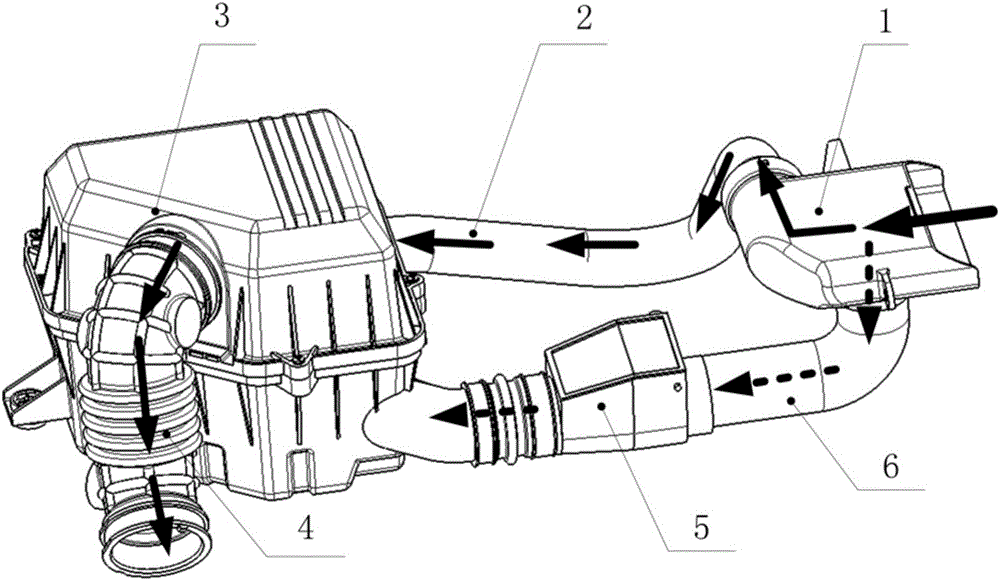 Dual-mode air inlet system of automobile