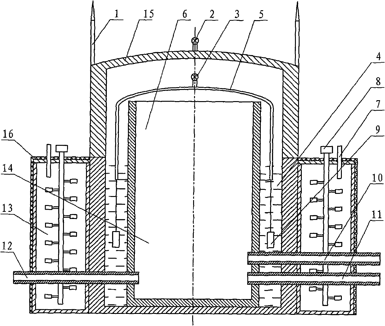 Double-chamber anaerobic methane secondary fermentation device
